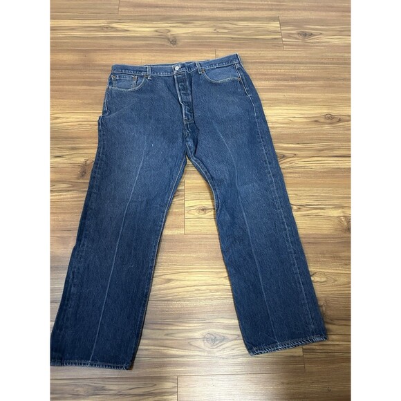 Levi’s 501 Original Fit Jeans W42 L32 Button Fly Classic Vintage Straight Leg - Picture 2 of 8